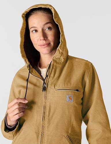 Carhartt Women's Loose Fit Washed Duck Sherpa Lined Jacket thumbnail 3