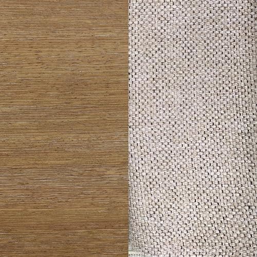 Nathan James Gracie Modern Counter Height Bar Stool with Back, Counter Stool Upholstered Chair with Natural Flax White Fabric and Brushed Wooden Legs, Natural Flax/Brown, Set of 2 thumbnail 9