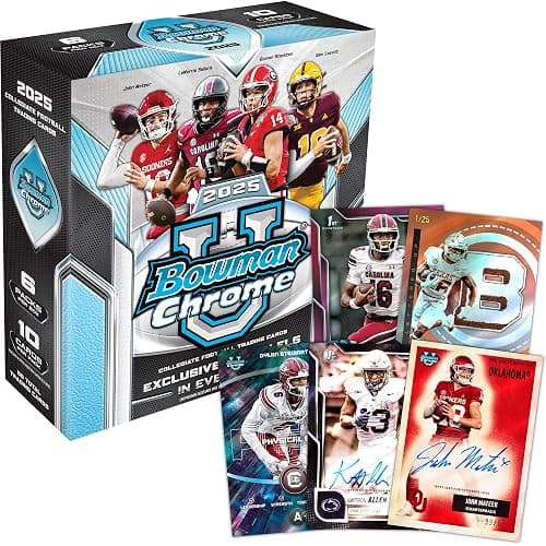 2025 Bowman University Chrome Football - Factory Sealed - Mega Box thumbnail 2