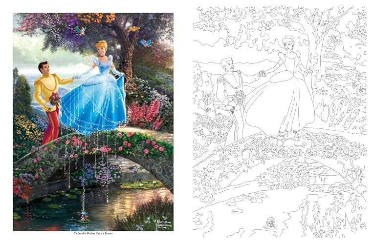 Disney Dreams Collection Thomas Kinkade Studios Coloring Book thumbnail 3