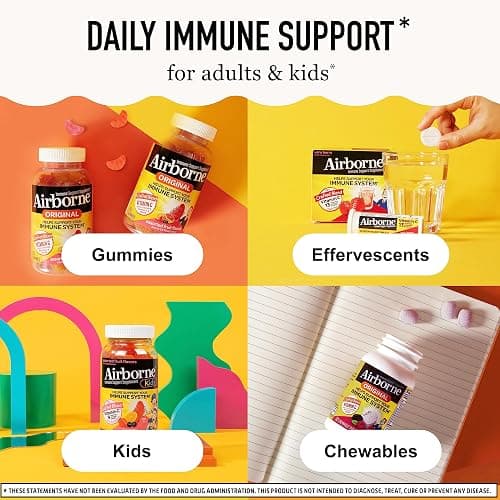 Airborne Elderberry + Zinc & Vitamin C Gummies for Adults, Immune Support with Antioxidants Vitamins C, D & E, 130 Count, Elderberry Flavor thumbnail 10