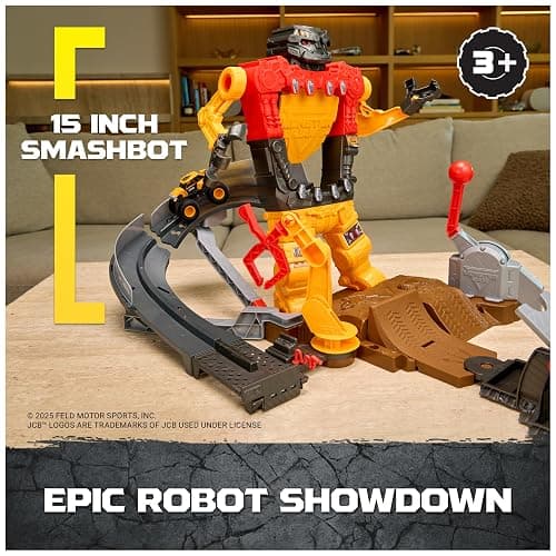 Monster Jam Smash & Bash SmashBot Playset with Launcher, Exclusive 1:64 Scale Monster Truck, 15-Inch Repairable Robot, Kids Toys for Boy and Girls Ages 3 and up thumbnail 2