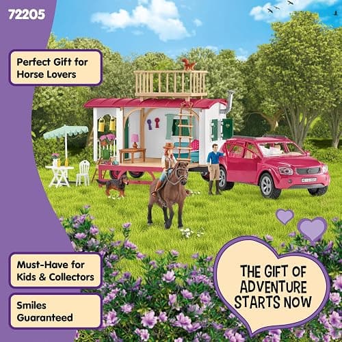Schleich Horse Club - 113PC Interactive Camping Trip - Car and Camper Caravan Playset with Horse and Rider Figures, Dog Figurine and Accessories for Girls, Boys - Realistic Kids Toys Ages 5+ | 72205 thumbnail 5