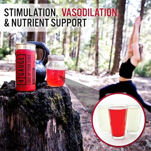 4 Gauge Natural Preworkout Without The Jitters | 30 Servings | Nitric Oxide Booster | L-Citrullline, L-Carnitine, Creatine | No Artificial Ingredients | Frozen Lemonade thumbnail 13