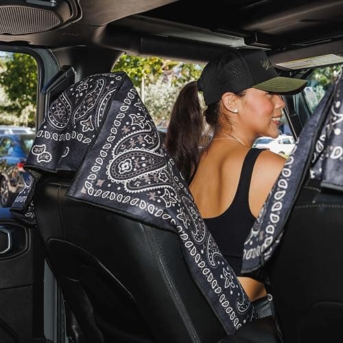 Sprints Athletic Running Towel, Full-Sized, Car Seat Cover - Performance Microfiber (Paisley Probs) thumbnail 7