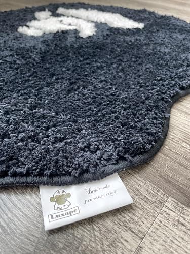 Luxape Bape Rug - Handmade & Premium- 28in W * 20in L (70 * 50cm) - Hypebeast Rug - Hypebeast Rug Decor - Living Room, Bedroom, Children Room, Door mat - A Bathing APE Rug (Blue Camo) (Gorilla) thumbnail 6