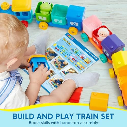 Play-Act Learning Toy, Counting, Matching & Sorting Montessori Farm Train thumbnail 6
