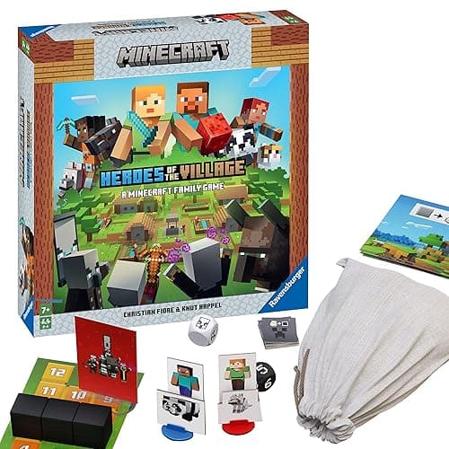 Ravensburger Minecraft Heroes of The Village | Cooperative Board Game | Exciting & Unpredictable | Perfect for Families and Minecraft Enthusiasts | Suitable for Kids & Adults