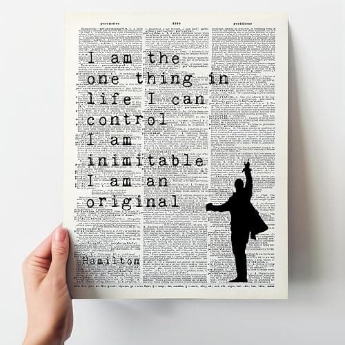 Hamilton Musical Quote Dictionary Art 11x14 - Broadway Wall Decor - Just You Wait Typography Print - Lin-Manuel Miranda Inspired Home Office Gift - Vintage Theater Fan Art - Unframed thumbnail 3