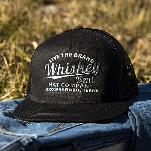 WHISKEY BENT HAT CO. The Cali Adjustable Snapback Western Lifestyle Trucker Hat, High Profile thumbnail 4