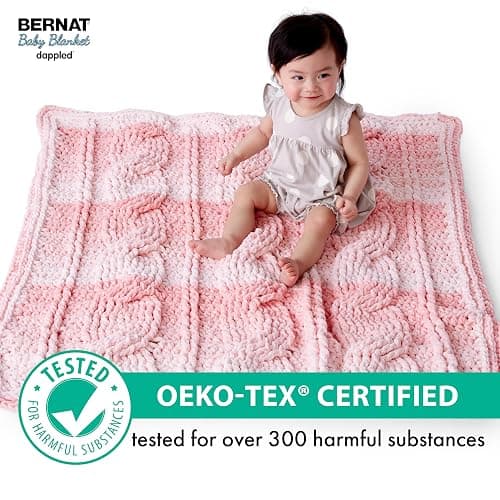 Bernat Baby Blanket Dappled Crocus Faerie Yarn - 2 Pack of 300g/10.5oz - Polyester - 6 Super Bulky - 220 Yards - Knitting/Crochet thumbnail 4