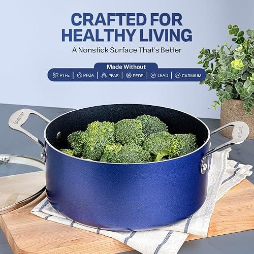 GRANITESTONE 20 Pc Kitchen Pots and Pans Set Non Stick Cookware Set, Kitchen Cookware Sets with Deep Frying Pan Set and Bakeware Set, Made Without PFOA and PFOS, Oven and Dishwasher Safe thumbnail 3
