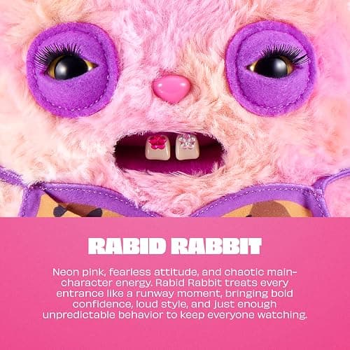Fuggler Baddies Fuggs 9 Inch (Rabid Rabbit) by ZURU | Funny Ugly Monster with signature teeth; soft & huggable collectible plush; for fans & collectors; gift for tweens & teens thumbnail 4