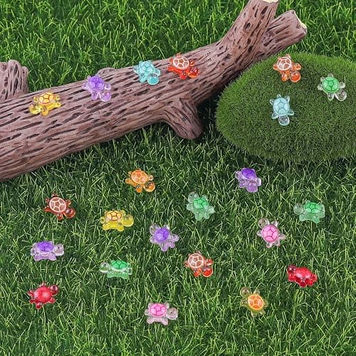 200 Pcs Mini Resin Turtle with 1 Pc Jumbo Resin Turtles, Luminous Miniature Tiny Turtles Glow in The Dark for Fairy Garden Dollhouse Micro Landscaping thumbnail 4