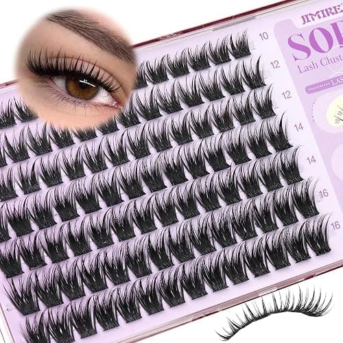 Wispy Lash Clusters Natural Look Manga Eyelash Clusters 10-16MM Spiky Cluster Eyelash Extensions D Curl Fluffy Lash Extensions Individual Cluster Lashes Wispy Pestañas Postizas - Image 1