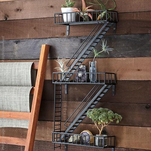 Design Ideas 3 Tier Novelty Fire Escape Steel Shelf for Storage in Bathroom, Kitchen, and Bedroom thumbnail 2
