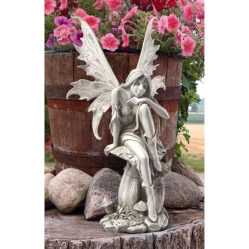 Design Toscano Fairy of Hopes and Dreams Garden Statue by Artist Cecelia 11"Wx11"Dx22" thumbnail 2