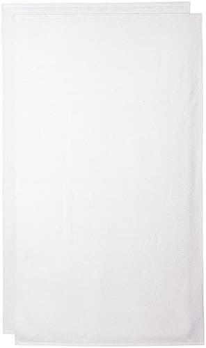 Amazon Basics - 2 Piece Quick-Dry Oversize Bath Towel, 100% Cotton, White, 54" x 30" - Bath Towel (Pack of 2) - White thumbnail 5
