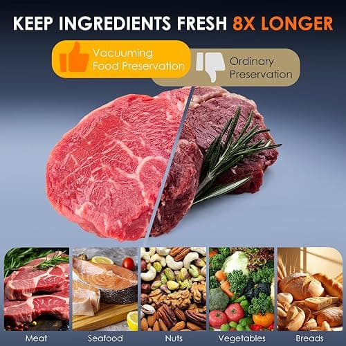 Natupo Vacuum Sealer,Food Saver Vacuum Sealer Machine,Ultimate Suction Power,Compact Design,Cordless Handheld Vacuum Sealer (Contains 30 Reusable Seal Bags) thumbnail 5