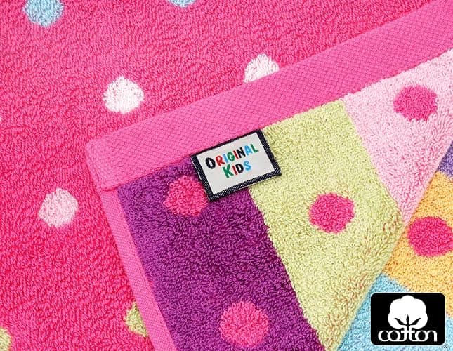 ORIGINAL KIDS Wash Cloth - Bath Time Sugar and Spice Set of 12 Washcloths - 100% Cotton Jacquard Super Soft Colorful Absorbent Quick Dry Easy Care Face Towel Face Cloth Gift - 12x12 - Pink Multicolor thumbnail 3