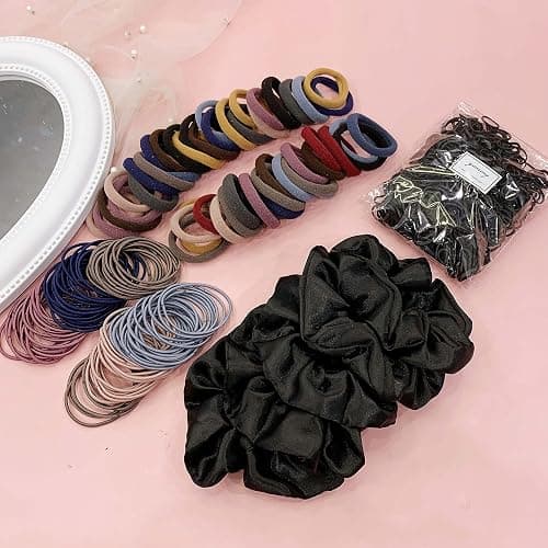 YANRONG 755PCS Hair Accessories for Woman Set Seamless Ponytail Holders Variety Hair Scrunchies Hair Bands Scrunchy Hair Ties For Thick and Curly (Mix) thumbnail 5