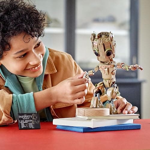 Lego Marvel I am Groot 76217 Building Toy Set - Action Figure from The Guardians of The Galaxy Movies, Baby Groot Model for Play and Display, Great for Kids, Boys, Girls, and Avengers Fans Ages 10+ thumbnail 4