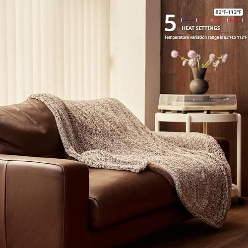 Templewet Heated Blanket Electric Throw 50" x 60" -Heated Throw Blanket with 5 Heating Levels & 3 Hours Auto Off,Machine Washable,ETL & FCC Certification,Over-Heat Protect（Racoon） thumbnail 8