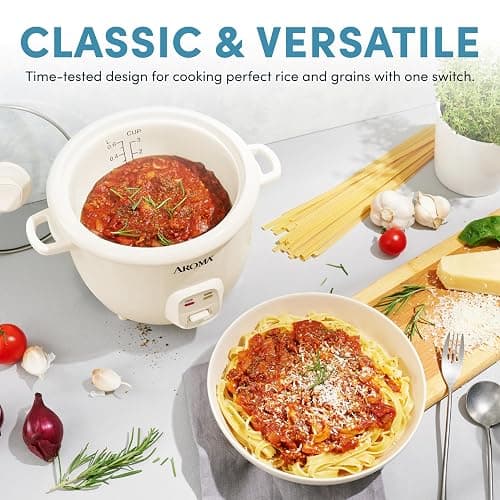 AROMA CoreCoat Pot-Style Rice Cooker with One-Touch Control and Non-Stick Ceramic Coating (6 Cups Cooked, 3 Cups Uncooked) thumbnail 5