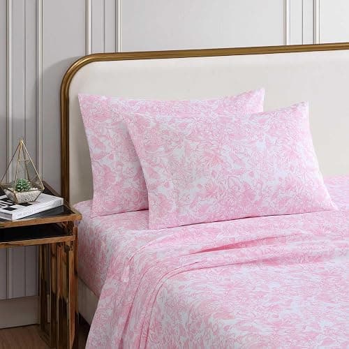 Betsey Johnson - Queen Sheet Set with Pillowcases for Everyday Bedroom Use | Microfiber, Fade & Wrinkle Resistant, Fully Elastic Fitted Sheet, Secure Deep Pocket Fit, Easy Care, Year-Round Comfort thumbnail 2