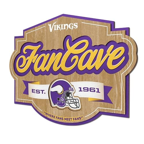YouTheFan NFL Minnesota Vikings FanCave Wall Art | Ready-To-Hang, 3D Multi-Layered Construction, Floating Wall Mount Design, Great Fan Gift, Officially Licensed Artwork - Image 1