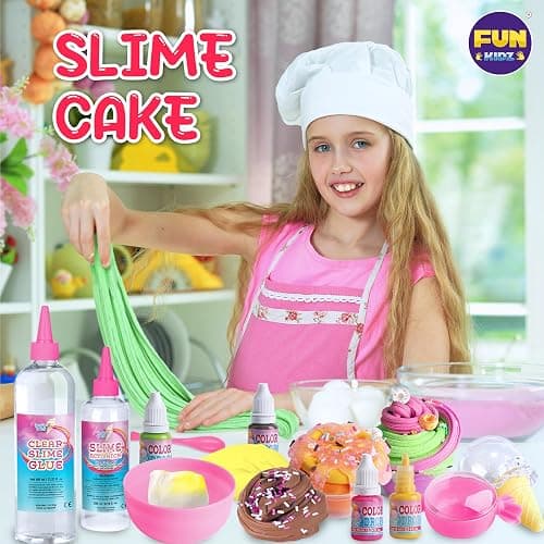 Gift Butter Slime Kit for Girls 10-12, FunKidz Ice Cream Soft Slime Making Kit Ages 8-12 Kids Slime Toys Ideal Birthday Party Present thumbnail 2