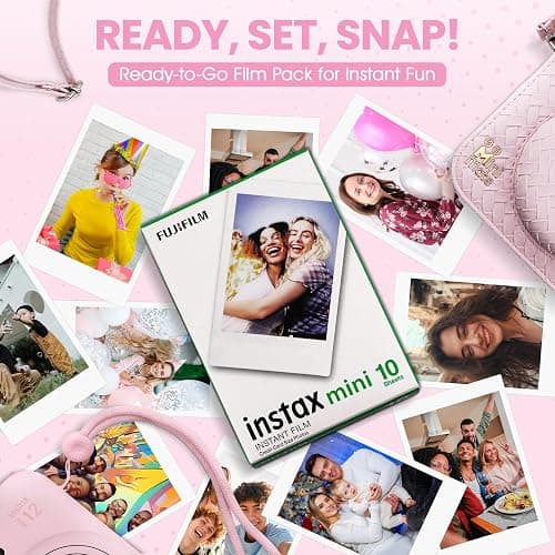 Fujifilm Instax Mini 12 Instant Camera Blossom Pink + Minimate Custom Designed Case + Fuji Instax Film 10 Sheets & Photo Album thumbnail 5