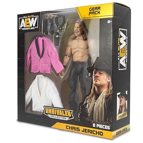All Elite Wrestling Unrivaled Collection Chris Jericho Gear Pack - 6.5-Inch AEW Action Figure - Series 5 - Amazon Exclusive thumbnail 9