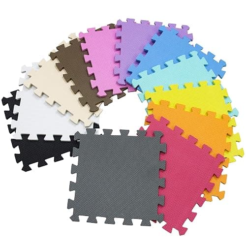 meiqicool 18 Foam Mats Toy Ideal Gift,Colorful Tiles Multi Use,Create & Build A Safe Play Area Interlocking Puzzle eva Non-Toxic Floor for Children Toddler Infant Kids Baby Room & Yard Superyard 0112 thumbnail 7