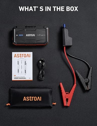 AstroAI S8 Car Battery Jump Starter, Car Jumper Starter Battery Pack for Up to 6.0L Gas & 3.0L Diesel Engines, 12V Portable Jump Box with 3 Modes Flashlight and Jumper Cable (Red) thumbnail 8