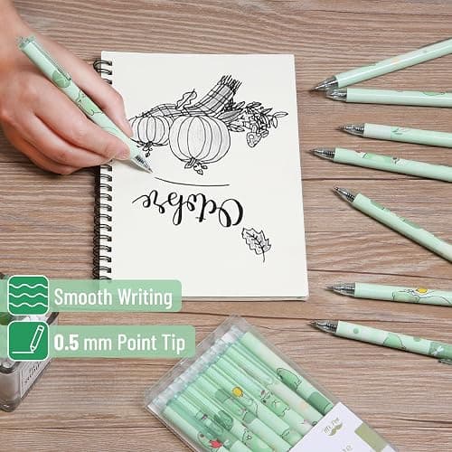 Mr. Pen- Cute Frog Gel Pens, 8Pack, Black Ink, Cute Animal Pen, Gel Pens Fine Point 0.5mm thumbnail 4