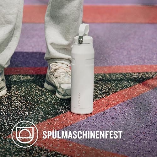 Stanley 1913 Flip Straw 2.0 Trinkflasche mit Strohhalm 1.06L - Thermobecher Kühlt 17 Stunden - 4 Tage Eisgekühlt - BPA-frei - Auslaufsicher - Für Getränkehalter - Spülmaschinenfest - Rose Quartz thumbnail 6