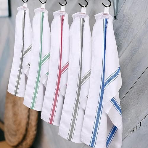 Utopia Towels Blue Dish Towels [12 Pack - 15 x 25 Inches] 100% Ring Spun Cotton Highly Absorbent & Reusable Cleaning Bar, Tea, Kitchen and Dishcloths Set - 200 GSM thumbnail 2