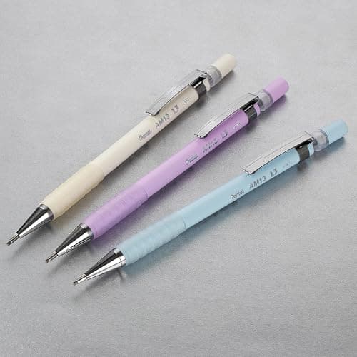 Pentel Sharp 1.3 Mechanical Pencil, (1.3mm), Extra Thick Line, Includes Refill Lead, Writing/Office/Test-Taking Pencil, Pastel Off-White Barrel (AM13LBPW) thumbnail 5