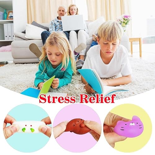 6 Pcs Mochi Squishy Toys for Kids Party Favors, Mini Round Animals Toys Kawaii Squishies for Classroom Prizes, Easter Basket and Goodie Bag Stuffers, Stress Balls Fidget Toys Bulk for Kids thumbnail 3