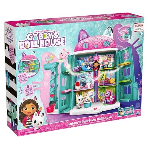 Gabby’s Dollhouse, Purrfect Dollhouse with 15 Pieces including Toy Figures, Furniture, Accessories and Sounds, Kids Toys for Ages 3 and up thumbnail 10