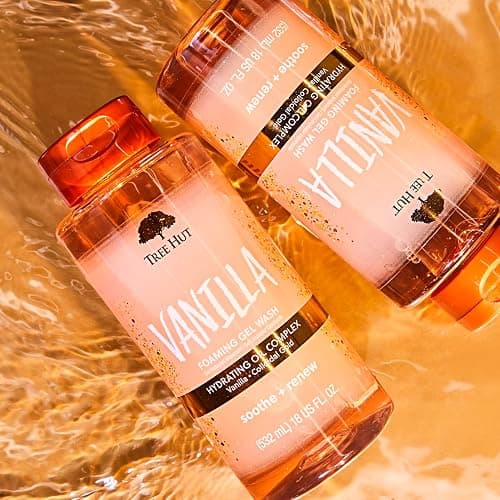Tree Hut Vanilla Foaming Gel Wash, Moisturizing & Hydrating Body Wash with Shea Butter, Gently Cleanses for Soft, Fresh & Radiant Skin, Holiday Gift & Stocking Stuffer, 18 fl oz thumbnail 4