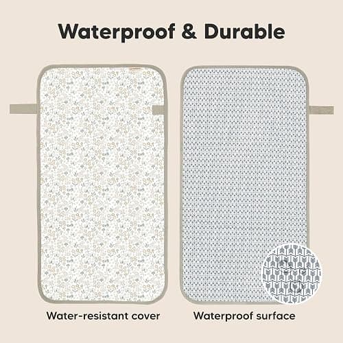 KeaBabies Portable Diaper Changing Pad, Easy Wipe Clean, 25x13 (Prairie) | Foldable Waterproof Baby Changing Mat for Diaper Bag, Compact, Lightweight, Newborn, Infant, Baby Changer Travel Essential thumbnail 4