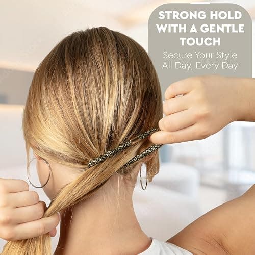 Knotty Luxe Hair Ponytail Holders (Blonde, 12 Count) thumbnail 3