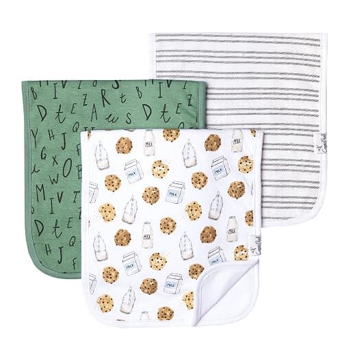 Copper Pearl Baby Burp Cloth Large 21''x10'' Size Premium Absorbent Triple Layer 3-Pack Gift Set "Chip Set", 4 Ounces - Image 1