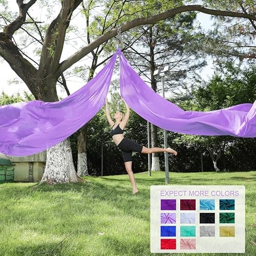 ZYOSJK Aerial Silks 11 Yards Aerial Silks For Home Aerial Yoga Swing Aerial Yoga Hammock Swing Aerial Silk For Gymnastics thumbnail 7