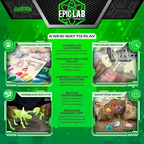 ArtSkills Epic Lab Dinosaur Fossil Digging Kit for Kids, Dinosaur Excavation Dig Kit Dino Toys for Kids Gifts for Boys and Girls thumbnail 7