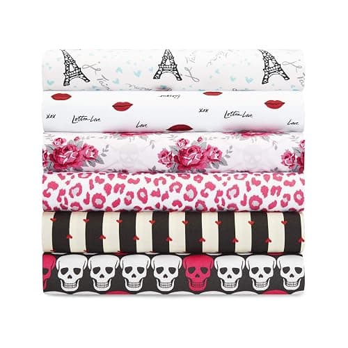 Betsey Johnson - Twin XL Bed Sheets, Soft Bedding with Matching Pillowcase, Fade & Wrinkle Resistant, Lightweight for Year Round Use, Dorm Essentials (Wonderland Stripe) - Wonderland Stripe - Twin XL thumbnail 4