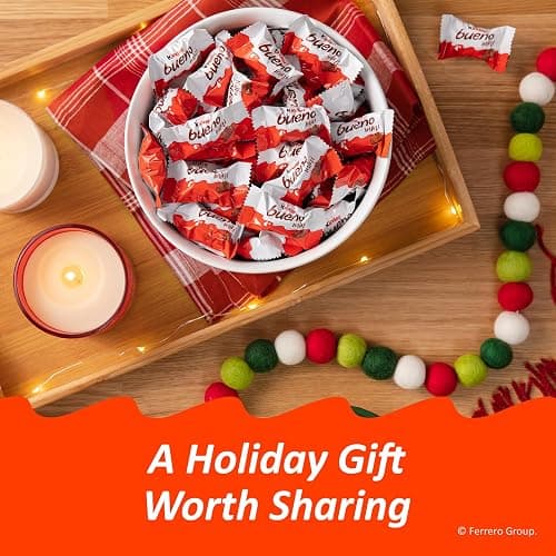 Kinder Bueno Mini, Milk Chocolate and Hazelnut Cream, Individually Wrapped Chocolate Bars, Share Size, 5.7 oz thumbnail 2
