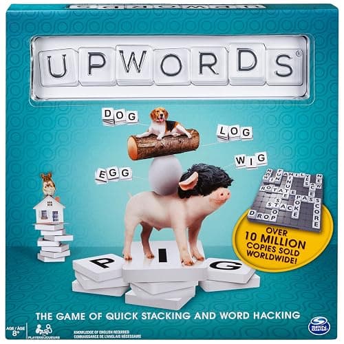 Spin Master Games, Upwords, Classic Word Game with Stackable Letter Tiles, Family Board Game, Crossword Activity, 1-4 Players, for Ages 8 & Up - Image 1